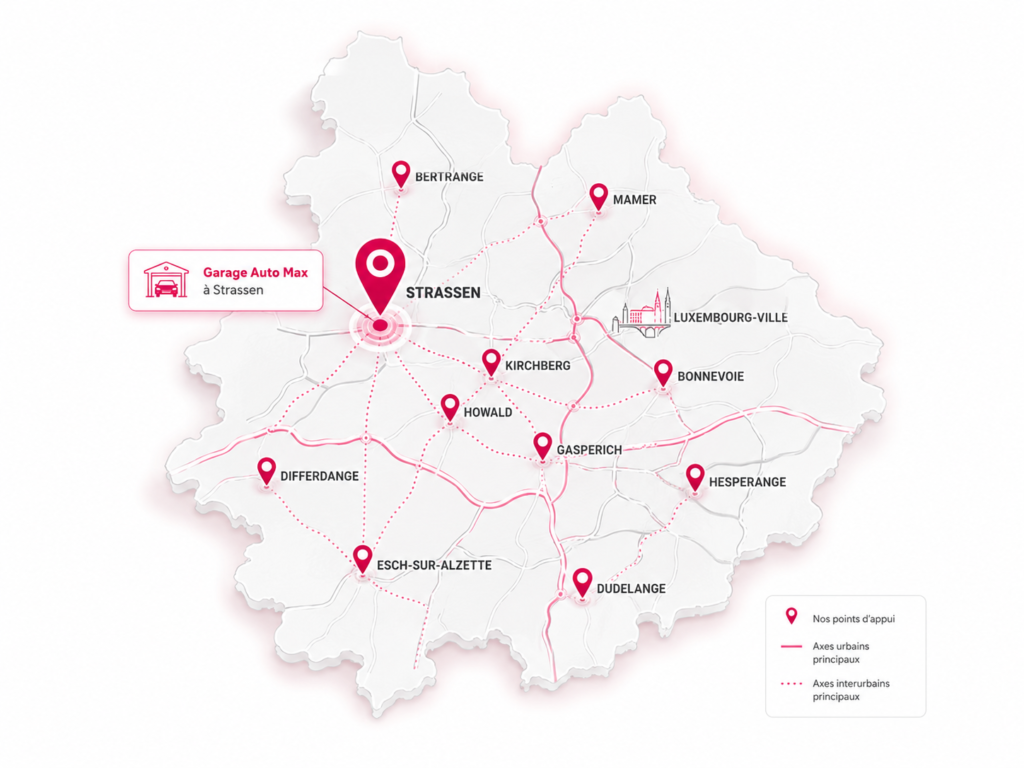 Une activité au Luxembourg, avec un point d’appui à Strassen